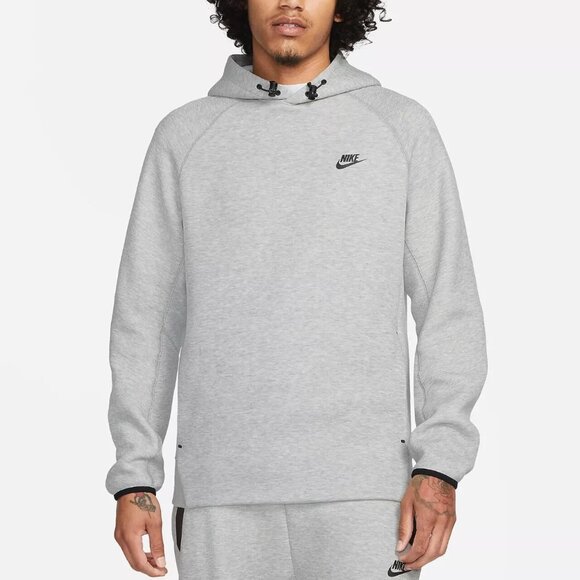 Nike Tech Fleece Pullover Hoodie FB8016-063 Grey Heather (Men's Large) L - Picture 1 of 10
